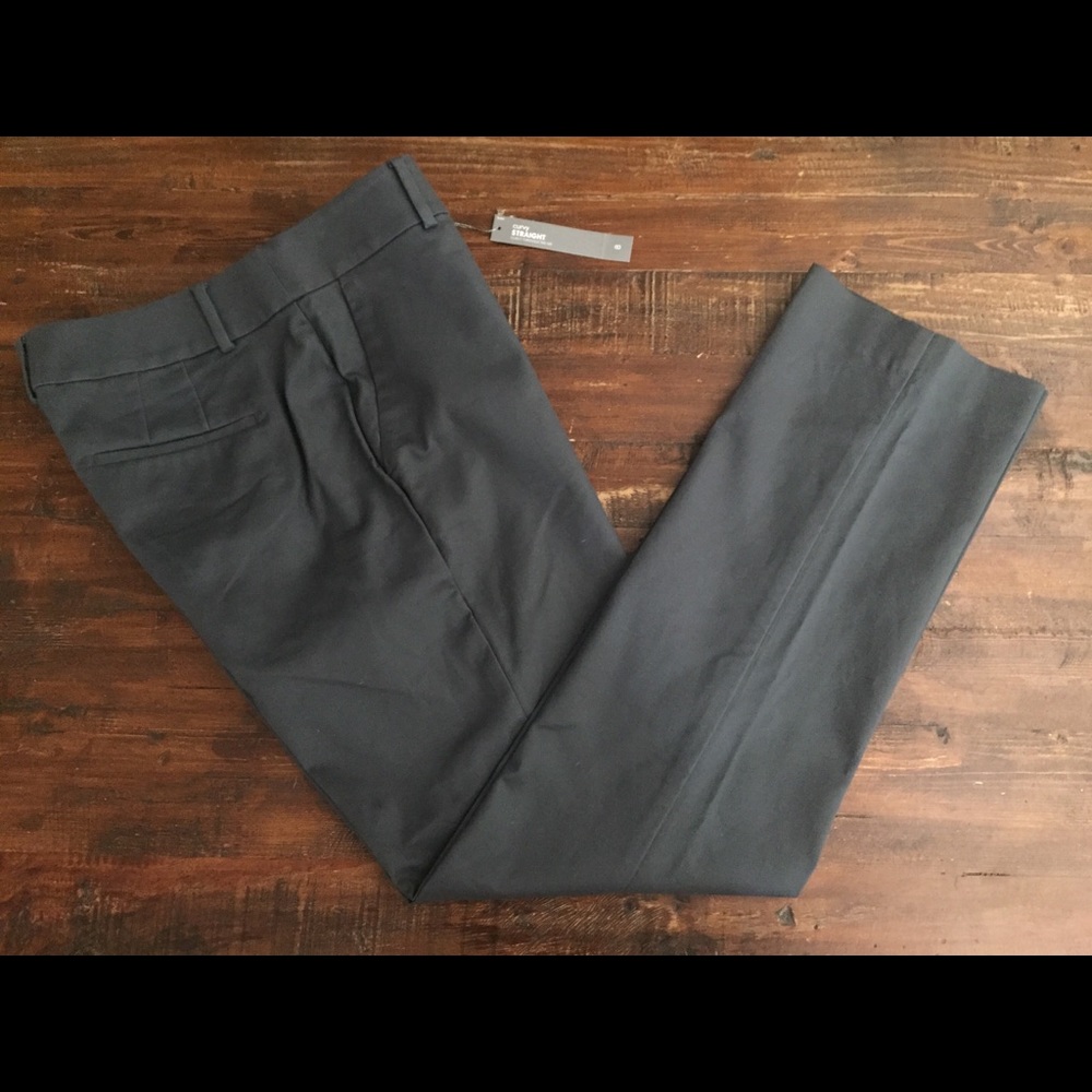 LOFT gray curvy straight dress pants size 8